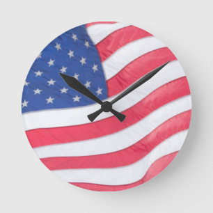 US Flag Wall Clock