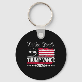 Us Flag We The People Stand With Trump Vance 2025 Key Ring