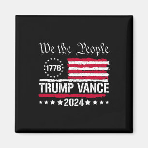 Us Flag We The People Stand With Trump Vance 2025  Magnet