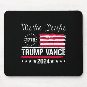 Us Flag We The People Stand With Trump Vance 2025 Mouse Mat