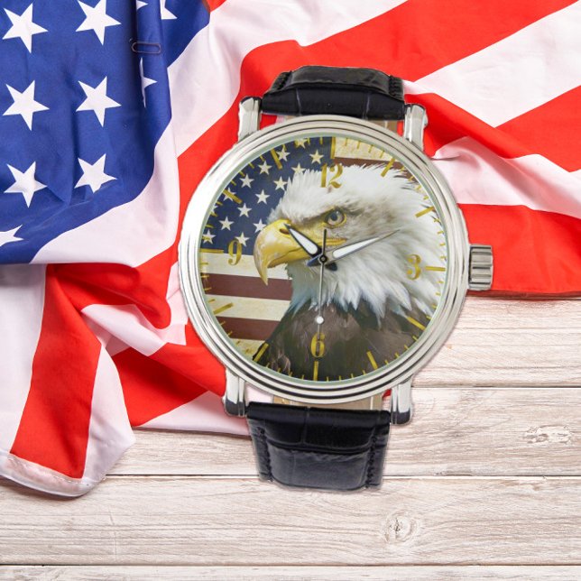 US Flag with American Eagle Vintage Watch (Creator Uploaded)