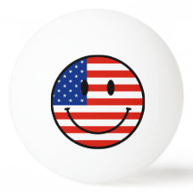 US Flag With Smiling Face