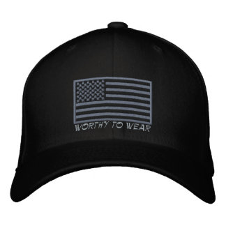 US Flag - Worthy To Wear Embroidered Hat