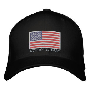 US Flag - Worthy To Wear Embroidered Hat