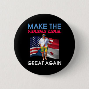Us Flags Donald Trump Make The Panama Canal Great 6 Cm Round Badge