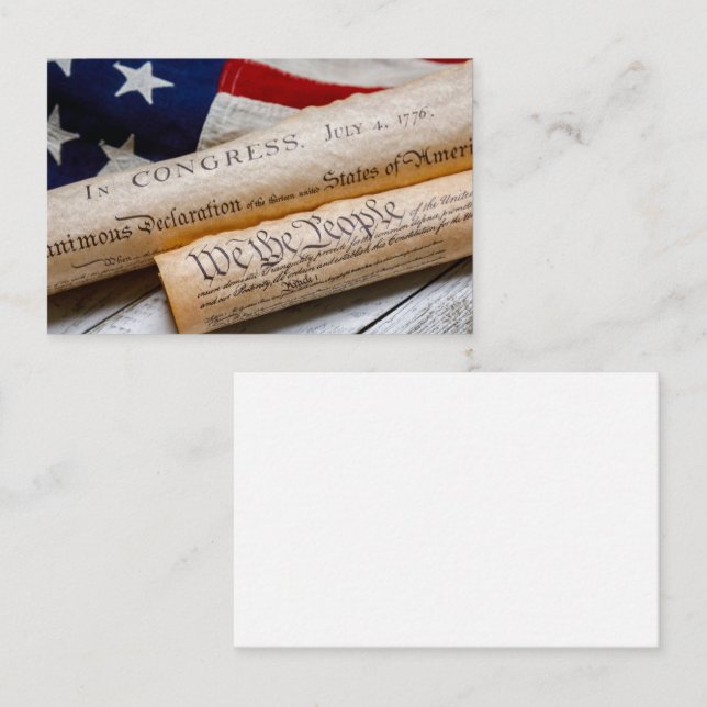 US Founding Documents Business Card (Front/Back)