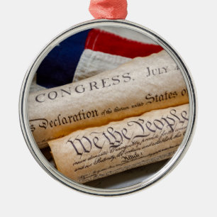 US Founding Documents Metal Tree Decoration
