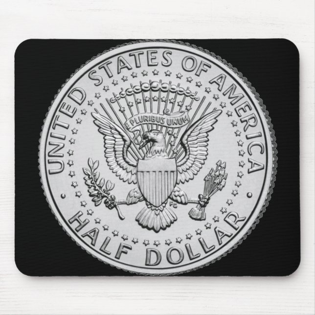 US Great Seal Half Dollar Mouse Mat (Front)