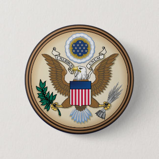 US Great Seal (obverse) 6 Cm Round Badge