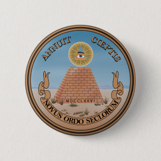 US Great Seal Obverse (Reverse) Side 6 Cm Round Badge