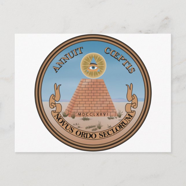 US Great Seal Obverse (Reverse) Side Postcard (Front)