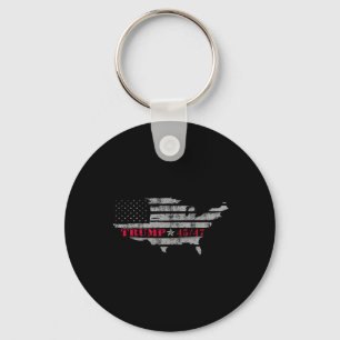 Us Grunge Flag Trump 4547 Red Wave Trump Wins  Key Ring