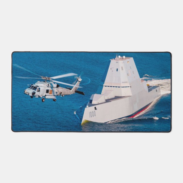 US GUIDED-MISSILE DESTROYER – DDG-1000 DESK MAT (Front)