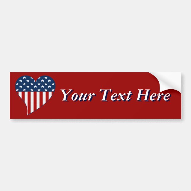 US Heart 1: Create Your Own Bumper Sticker (Front)