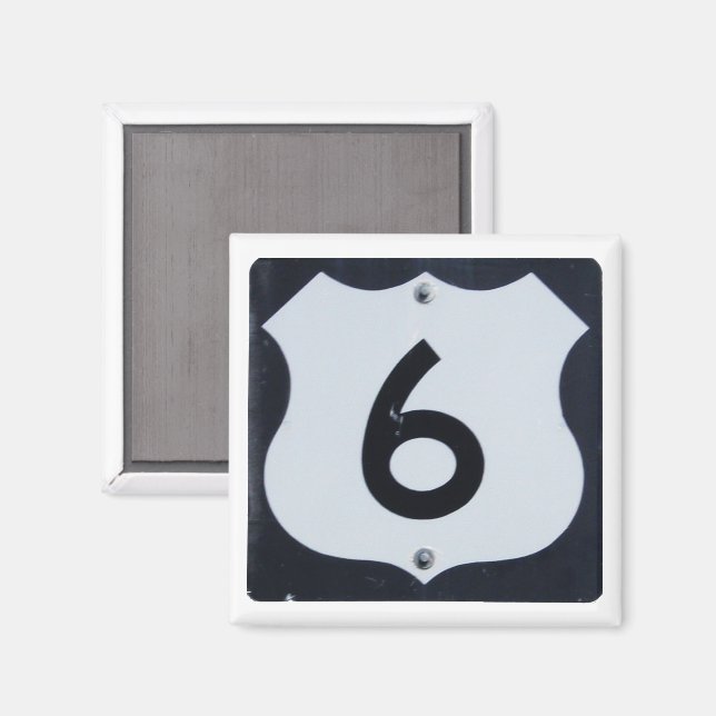US Highway 6 Road Sign Magnet (Front/Back)