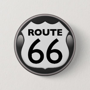 US Historic Route 66 6 Cm Round Badge
