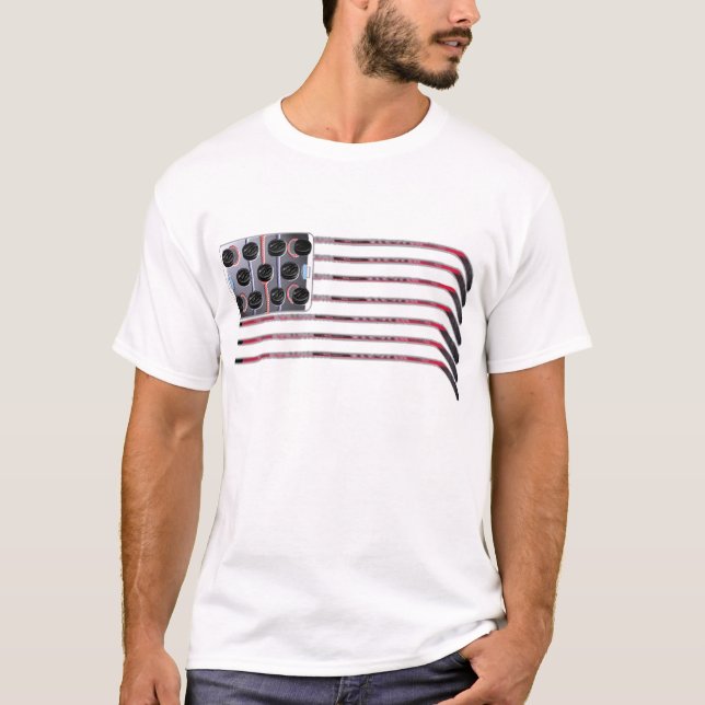 US Hockey Flag T-Shirt (Front)