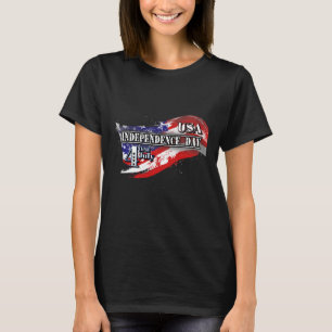 Us Independence Day 4th July American Flag For Wom T-Shirt