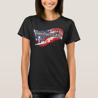 US Independence Day 4th July American Flag T-Shirt