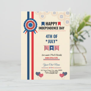 Us Independence Day Invitation Flyer