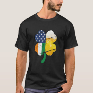 US Irish Flag Drinking Beer T-Shirt