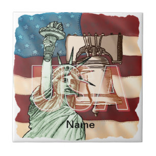 US Liberty Flag Tile