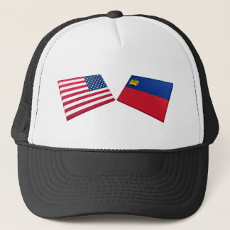 US & Liechtenstein Flags Trucker Hat