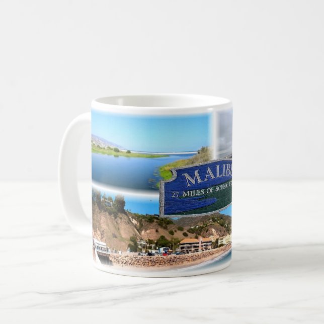 US Los Angeles - Malibu - Lagoon - Pier - beach Coffee Mug (Front Left)