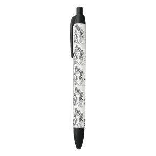 US Made Black & White Hand Painted Coffee Art Pen