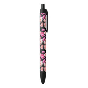 US Made Elegant Romantic Pink Roses Floral Pen