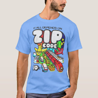 US Mail Vintage 70s ZIP Code Design save the USPS T-Shirt