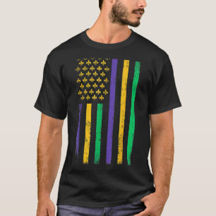 Us Mardi Gras Flag Celebration Outfit For Men & Wo T-Shirt