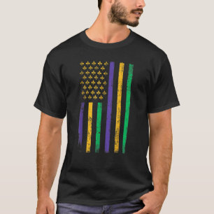 US Mardi Gras Flag Celebration Outfit For Men & Wo T-Shirt
