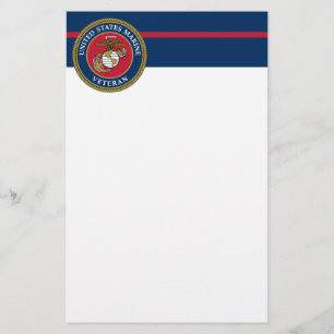 US Marine Corps - Veteran Blue Stationery