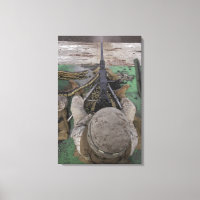 US Marine fires an M2 50-calibre machine gun