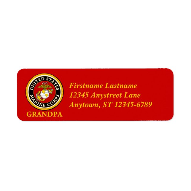 US Marine Official Seal - Grandpa (Front)