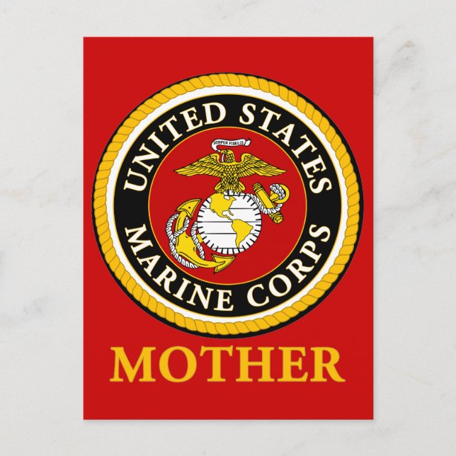 US Marine Official Seal - Mother Postcard (Front)