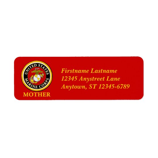 US Marine Official Seal - Mother Return Address Label