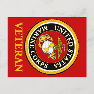 US Marine Official Seal - Veteran Postcard