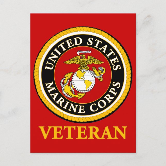 US Marine Official Seal - Veteran Postcard (Front)
