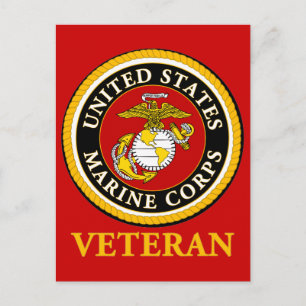 US Marine Official Seal - Veteran Postcard