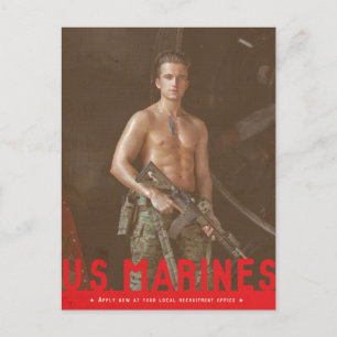US Marine Recruitment Poster Postcard