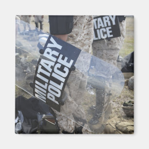 US Marines and Sailors don riot gear Magnet