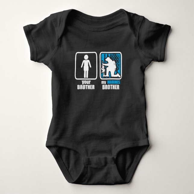 US Marines Brother Baby Bodysuit (Front)
