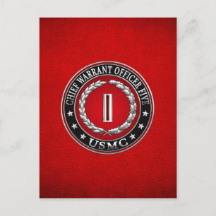 US Marines: Chief Warrant Five (USMC CWO-5) [3D] Postcard