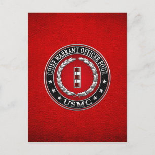 US Marines: Chief Warrant Four (USMC CWO-4) [3D] Postcard