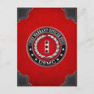 US Marines: Chief Warrant Four (USMC CWO-4) [3D] Postcard