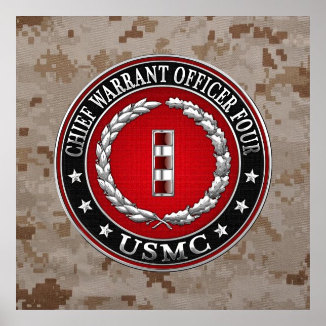 US Marines: Chief Warrant Four (USMC CWO-4) [3D] Poster (Front)