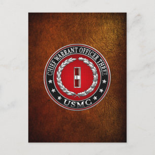 US Marines: Chief Warrant Three (USMC CWO-3) [3D] Postcard