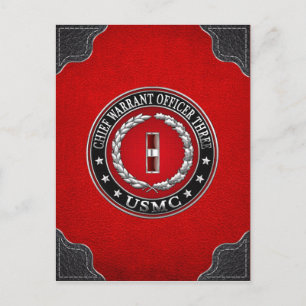 US Marines: Chief Warrant Three (USMC CWO-3) [3D] Postcard